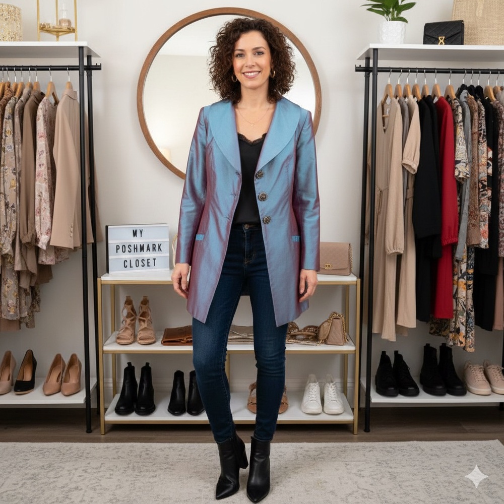 Catherine Regehr Iridescent Silk Blazer